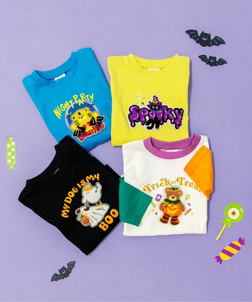 BREEZE（ブリーズ）の「【リンク/ジュニア対応】モチーフワッペン長袖Tシャツ（Tシャツ/カットソー・キッズ・イエロー/レインボー/ブルー/ブラック・80/90/100/130/140/110/120）」の14枚目の写真