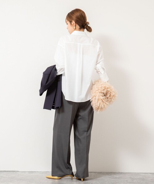 NOLLEY’S(ノーリーズ)の「【一部WEB限定色アイテム】ウォッシャブルウエストゴムセミワイドパンツ(その他パンツ・レディース・ネイビー/ベージュ/チャコールグレー・36/38)」の17枚目の写真