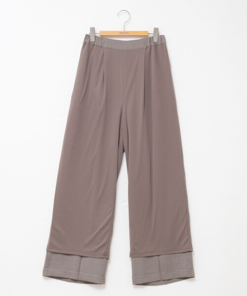 NOLLEY’S(ノーリーズ)の「【一部WEB限定色アイテム】ウォッシャブルウエストゴムセミワイドパンツ(その他パンツ・レディース・ネイビー/ベージュ/チャコールグレー・36/38)」の7枚目の写真