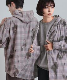 tk.TAKEO KIKUCHI（ティーケータケオキクチ）の「ヴィンテージフードチェックシャツ（シャツ/ブラウス）」