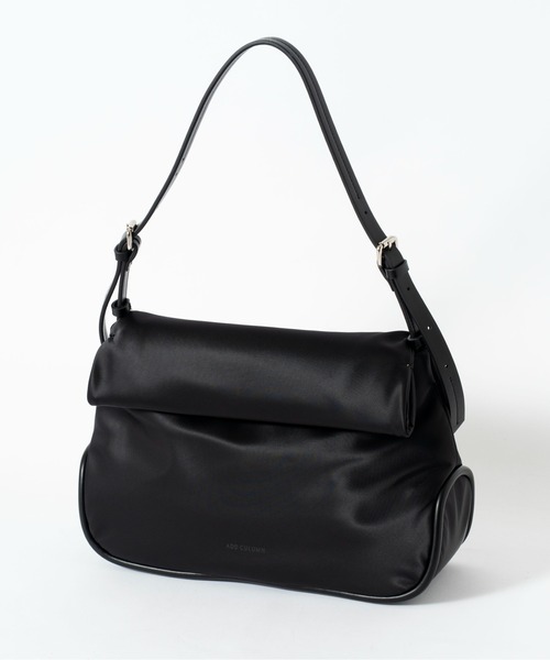 ADD CULUMN(アドカラム)の「【ADD CULUMN/アドカラム】ナイロン×ヴィーガンレザー ショルダーバッグ ROLLA M FABRIC(ショルダーバッグ・レディース・ブラック・FREE)」の1枚目の写真