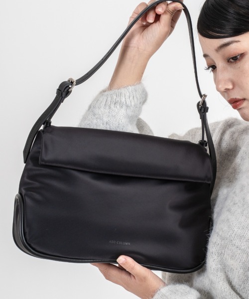 ADD CULUMN(アドカラム)の「【ADD CULUMN/アドカラム】ナイロン×ヴィーガンレザー ショルダーバッグ ROLLA M FABRIC(ショルダーバッグ・レディース・ブラック・FREE)」の7枚目の写真