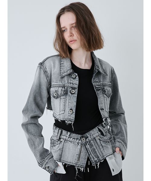 【お値下げ】SORIN(ソリン) ウールジャケット グレー Synthetic Fur Lace-up Vest（その他アウター）｜SORIN（ソリン