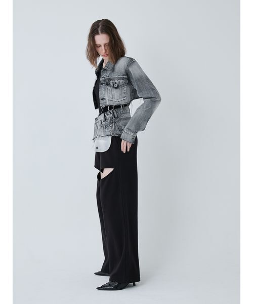 SORIN(ソリン )の「Crafted Cropped Denim Jacket/クラフトクロップドデニムジャケット(デニムジャケット・レディース・ブラック/インディゴブルー・38)」の4枚目の写真