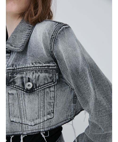 SORIN(ソリン )の「Crafted Cropped Denim Jacket/クラフトクロップドデニムジャケット(デニムジャケット・レディース・ブラック/インディゴブルー・38)」の6枚目の写真