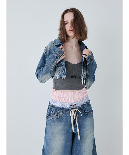 SORIN(ソリン )の「Crafted Cropped Denim Jacket/クラフトクロップドデニムジャケット(デニムジャケット・レディース・ブラック/インディゴブルー・38)」の22枚目の写真