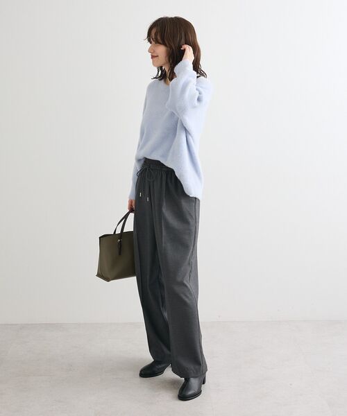 Green　Parks（グリーンパークス）の「シャギークルーネックニットプルオーバー（ニット/セーター・レディース・オレンジ/ホワイト系その他2/グレー/サックスブルー/グレイッシュベージュ・FREE）」の7枚目の写真