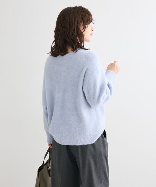 Green　Parks（グリーンパークス）の「シャギークルーネックニットプルオーバー（ニット/セーター・レディース・オレンジ/ホワイト系その他2/グレー/サックスブルー/グレイッシュベージュ・FREE）」の10枚目の写真