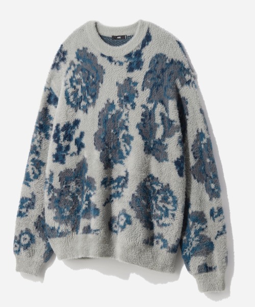 HARE（ハレ）の「シャギーニットガラプルオーバー(HARE)（ニット/セーター・メンズ・ホワイト/ブラック/グレー/ライム・SMALL/MEDIUM）」の3枚目の写真