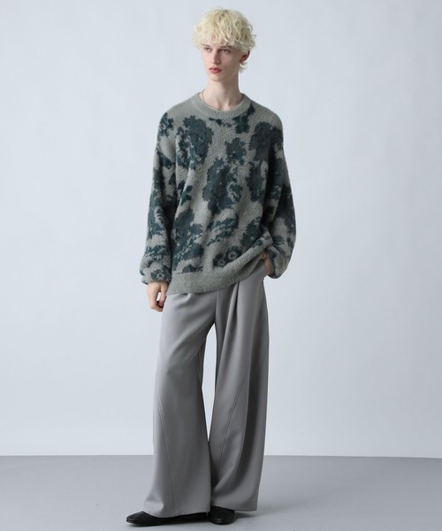 HARE（ハレ）の「シャギーニットガラプルオーバー(HARE)（ニット/セーター・メンズ・ホワイト/ブラック/グレー/ライム・SMALL/MEDIUM）」の8枚目の写真