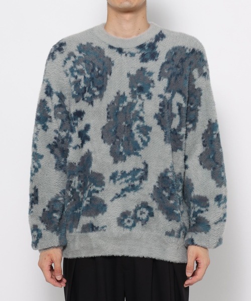 HARE（ハレ）の「シャギーニットガラプルオーバー(HARE)（ニット/セーター・メンズ・ホワイト/ブラック/グレー/ライム・SMALL/MEDIUM）」の12枚目の写真