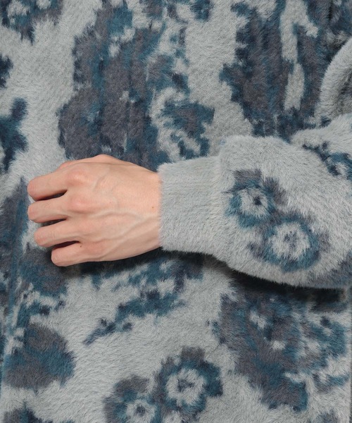 HARE（ハレ）の「シャギーニットガラプルオーバー(HARE)（ニット/セーター・メンズ・ホワイト/ブラック/グレー/ライム・SMALL/MEDIUM）」の18枚目の写真