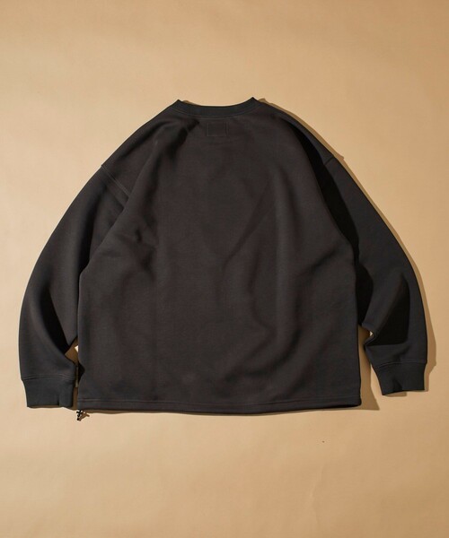 ビッグシルエット スピンドル ダンボール ワンポイントロゴ クルー