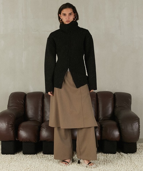 PRANK PROJECT（プランクプロジェクト）の「ヘヴィタートルニットチュニック / Heavy Turtleneck Knit Tunic（ニット/セーター・レディース・レッド/ブラック/マルチ・FREE）」の5枚目の写真