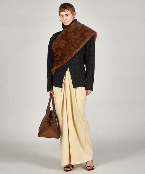 PRANK PROJECT（プランクプロジェクト）の「ヘヴィタートルニットチュニック / Heavy Turtleneck Knit Tunic（ニット/セーター・レディース・レッド/ブラック/マルチ・FREE）」の9枚目の写真