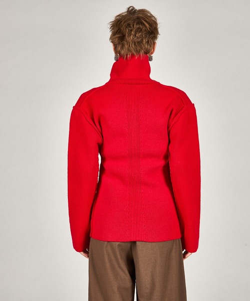 PRANK PROJECT（プランクプロジェクト）の「ヘヴィタートルニットチュニック / Heavy Turtleneck Knit Tunic（ニット/セーター・レディース・レッド/ブラック/マルチ・FREE）」の15枚目の写真
