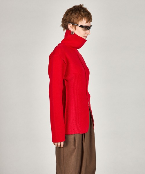 PRANK PROJECT（プランクプロジェクト）の「ヘヴィタートルニットチュニック / Heavy Turtleneck Knit Tunic（ニット/セーター・レディース・レッド/ブラック/マルチ・FREE）」の18枚目の写真
