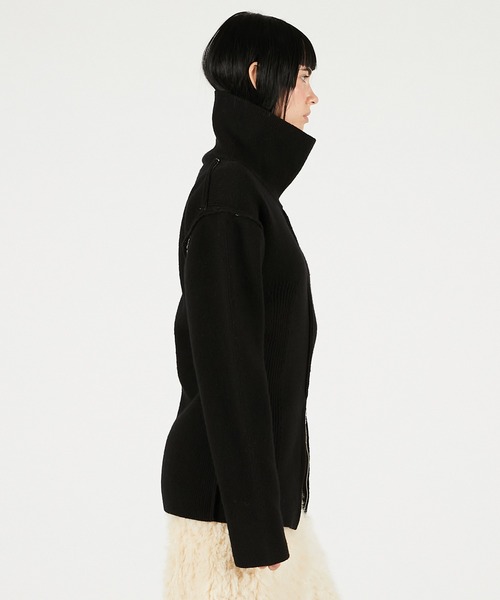 PRANK PROJECT（プランクプロジェクト）の「ヘヴィタートルニットチュニック / Heavy Turtleneck Knit Tunic（ニット/セーター・レディース・レッド/ブラック/マルチ・FREE）」の12枚目の写真