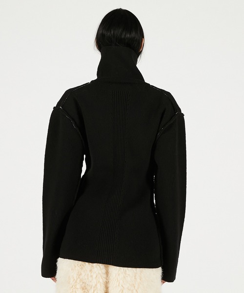 PRANK PROJECT（プランクプロジェクト）の「ヘヴィタートルニットチュニック / Heavy Turtleneck Knit Tunic（ニット/セーター・レディース・レッド/ブラック/マルチ・FREE）」の13枚目の写真