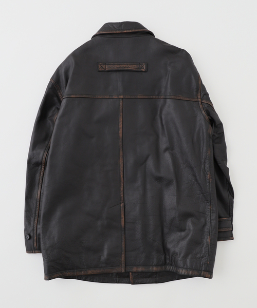 Jieda（ジエダ）の「JIEDA / ジエダ LEATHER CAR COAT / JK03（その他アウター・メンズ・ブラック・2）」の2枚目の写真