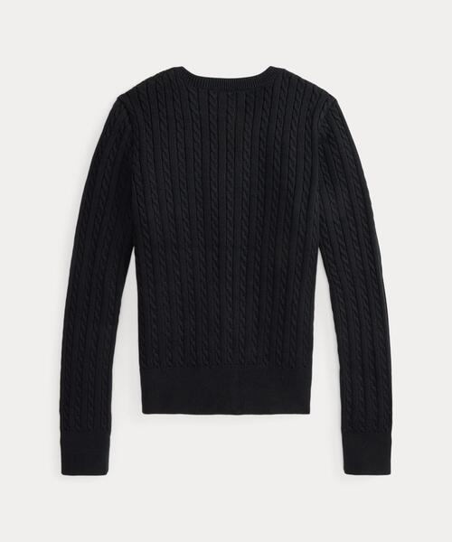 POLO RALPH LAUREN CHILDRENSWEAR（ポロ ラルフ ローレン チルドレンズウェア）の「ミニ ケーブル コットン カーディガン（カーディガン/ボレロ・キッズ・ブラック系1・M/L/XL/S）」の3枚目の写真