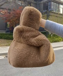 ファーハンドバッグ