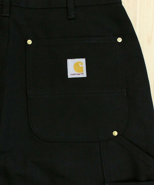 Carhartt（カーハート）の「アイコニックBO1ファームダックダブルフロントダンガリーワークパンツ Iconic BO1 Firm Duck Double-Front Dungaree Work Pants（デニムパンツ・メンズ・ブラック/ブラウン・32/34/36/38/40/42/44）」の9枚目の写真