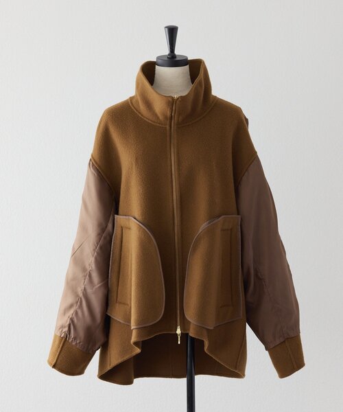 RIVE DROITE（リヴドロワ）の「【ハンサムな着こなしに】スタンドZIPリバーコート（その他アウター・レディース・ブラック/キャメル・FREE）」の20枚目の写真