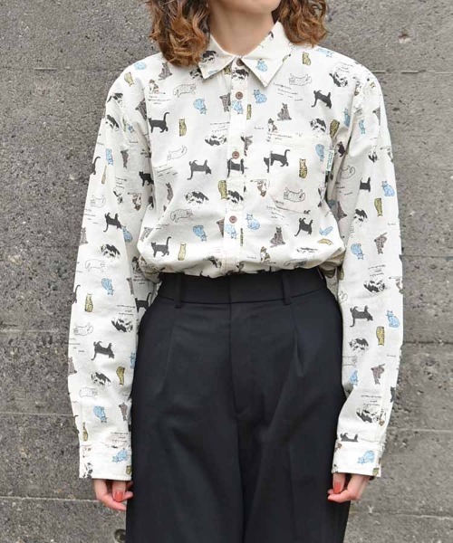Bleu Bleuet(ブルーブルーエ)の「総柄プリントシャツ(シャツ/ブラウス・レディース・その他/その他1/その他2/その他5/その他3/その他4・FREE)」の5枚目の写真