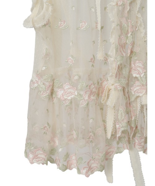 ピンクハウスうさぎの耳ホワイト フリル ベストトップス ピンクハウスうさぎの耳ホワイト フリル ベストトップス PINK