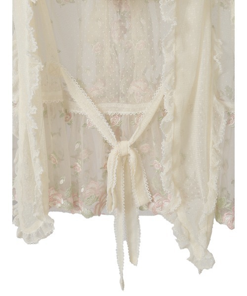 うさぎの耳フード付きローズレースベスト（ベスト）｜PINK HOUSE