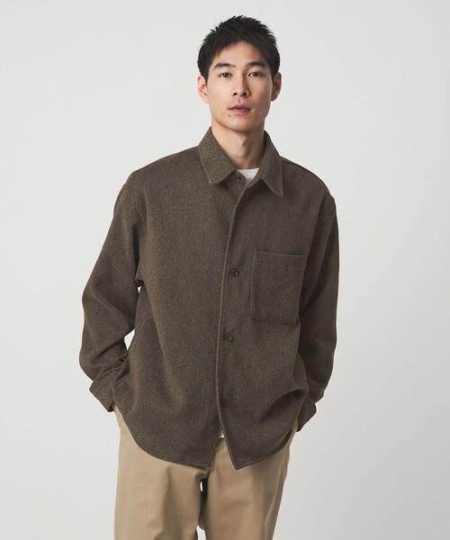green label relaxing（グリーンレーベルリラクシング）の「ツイードライク CPO ジャケット（シャツ/ブラウス・メンズ・ダークブラウン/ベージュ/ダークグレー・S/L/M/XL）」の3枚目の写真