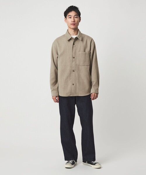 green label relaxing（グリーンレーベルリラクシング）の「ツイードライク CPO ジャケット（シャツ/ブラウス・メンズ・ダークブラウン/ベージュ/ダークグレー・S/L/M/XL）」の7枚目の写真