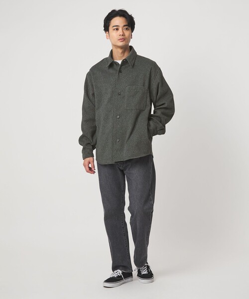 green label relaxing（グリーンレーベルリラクシング）の「ツイードライク CPO ジャケット（シャツ/ブラウス・メンズ・ダークブラウン/ベージュ/ダークグレー・S/L/M/XL）」の8枚目の写真