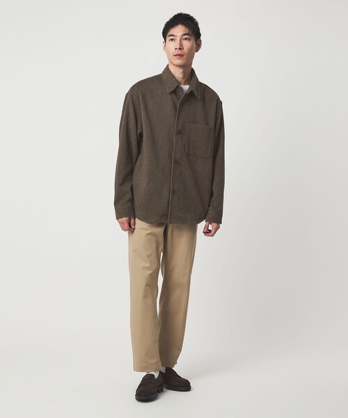 green label relaxing（グリーンレーベルリラクシング）の「ツイードライク CPO ジャケット（シャツ/ブラウス・メンズ・ダークブラウン/ベージュ/ダークグレー・S/L/M/XL）」の9枚目の写真