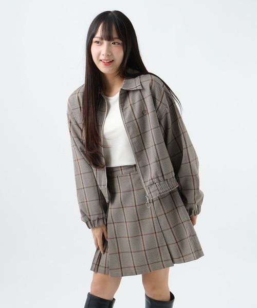 GLOBAL WORK（グローバルワーク）の「2SETジャケット＊プリーツスカート/AND YUA ANY/589206（ブルゾン・キッズ・ブラウン/グレー・SMALL/MEDIUM）」の21枚目の写真