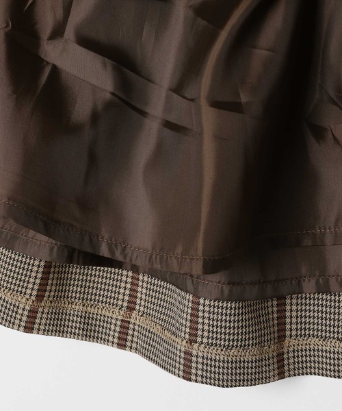 GLOBAL WORK（グローバルワーク）の「2SETジャケット＊プリーツスカート/AND YUA ANY/589206（ブルゾン・キッズ・ブラウン/グレー・SMALL/MEDIUM）」の4枚目の写真