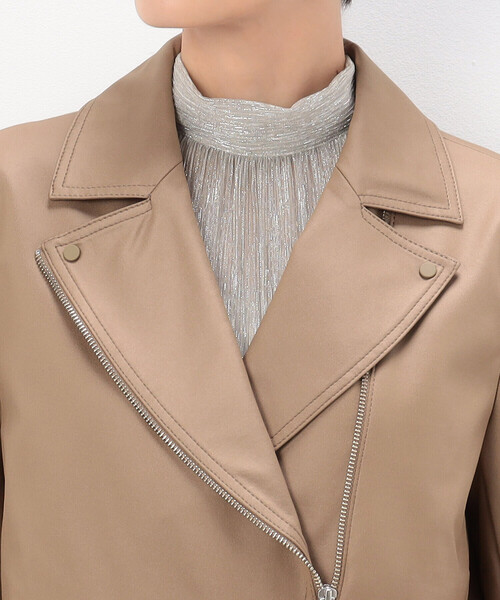 K.T KIYOKO TAKASE(キヨコタカセ)の「ポンチフェイクレザーエンボス ライダースジャケット(ライダースジャケット・レディース・ブラック/キャメル・11号/9号)」の13枚目の写真