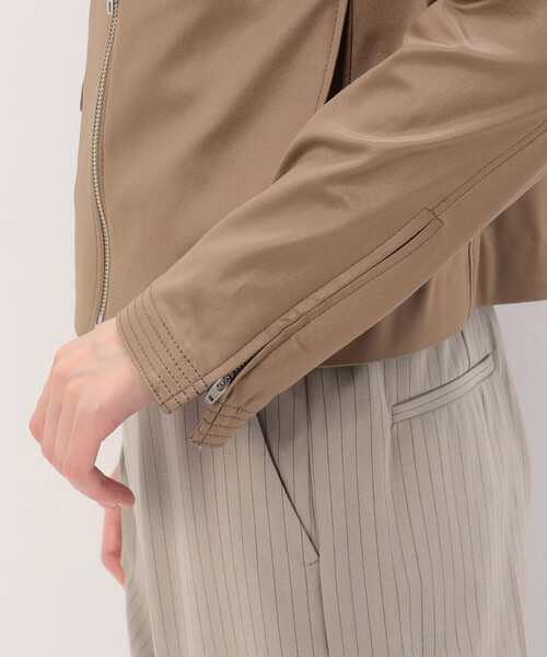 K.T KIYOKO TAKASE(キヨコタカセ)の「ポンチフェイクレザーエンボス ライダースジャケット(ライダースジャケット・レディース・ブラック/キャメル・11号/9号)」の12枚目の写真