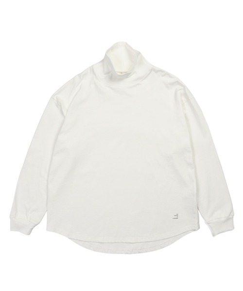 The DUFFER of ST.GEORGE（ザダファーオブセントジョージ）の「8oz HEAVY WEIGHT OVER SIZE ROUND HEM TURTLE NECK L/SL TEE：8オンス ヘビーウェイト オーバーサイズ ラウンドヘム タートルネック ロンT（Tシャツ/カットソー・メンズ・ホワイト/ネイビー/ブラック・X-LARGE/LARGE/MEDIUM/SMALL）」の12枚目の写真