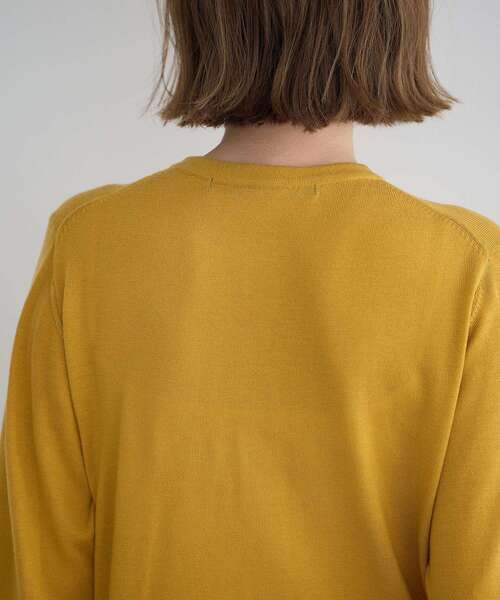 YECCA VECCA（イェッカヴェッカ）の「金釦クルーネックカーディガン（カーディガン/ボレロ・レディース・ダークベージュ/マスタード/ワインレッド/ブラック・FREE）」の13枚目の写真