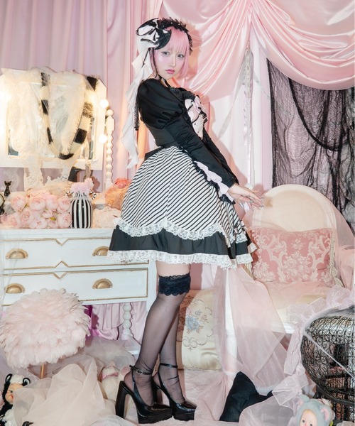 AVENCHUMU(アバンチュウム)の「Love heart's cake angel one piece(ワンピース・レディース・ピンク/ブラック・X-SMALL/FREE)」の6枚目の写真