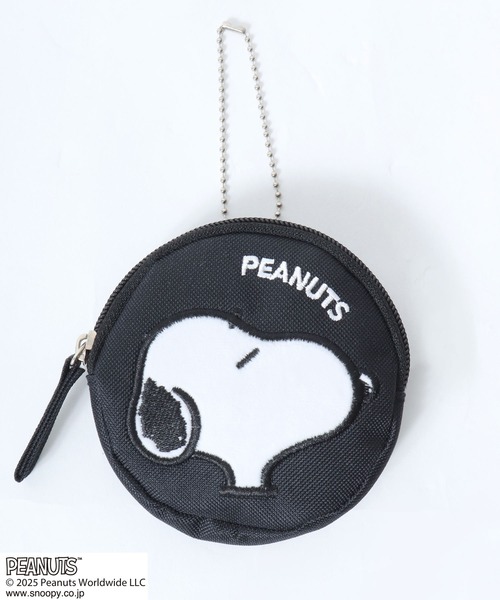 PEANUTS（ピーナッツ）の「PEANUTS SNOOPY（ピーナッツ スヌーピー）キャラクター刺繍ミニポーチ キーホルダー チャーム（ポーチ・レディース・ベージュ/ブラック/グレー・FREE）」の6枚目の写真