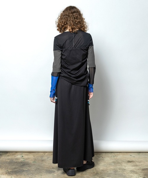 AULA AILA（アウラアイラ）の「3WAYギャザーフレアスカート（スカート・レディース・オフホワイト/ブラック/トップグレー・0）」の13枚目の写真