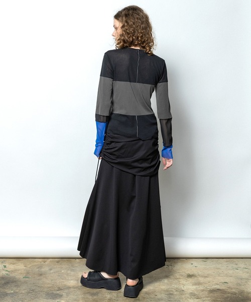 AULA AILA（アウラアイラ）の「3WAYギャザーフレアスカート（スカート・レディース・オフホワイト/ブラック/トップグレー・0）」の18枚目の写真