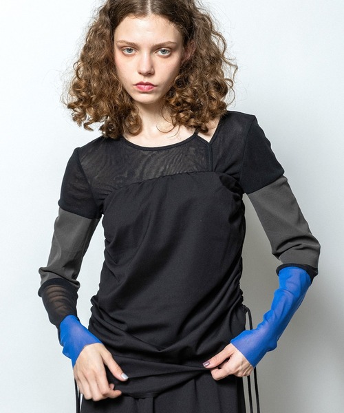 AULA AILA（アウラアイラ）の「3WAYギャザーフレアスカート（スカート・レディース・オフホワイト/ブラック/トップグレー・0）」の14枚目の写真