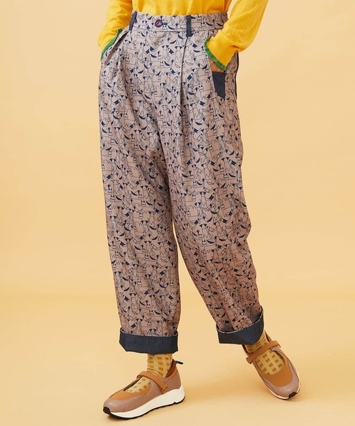 Jocomomola（ホコモモラ）の「Calle de Manuela Malasana アニマルプリントパンツ（その他パンツ・レディース・モカ/ブラック・42/40）」の16枚目の写真