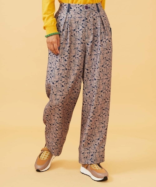 Jocomomola（ホコモモラ）の「Calle de Manuela Malasana アニマルプリントパンツ（その他パンツ・レディース・モカ/ブラック・42/40）」の17枚目の写真