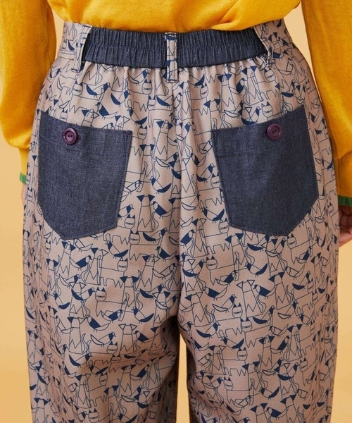 Jocomomola（ホコモモラ）の「Calle de Manuela Malasana アニマルプリントパンツ（その他パンツ・レディース・モカ/ブラック・42/40）」の19枚目の写真