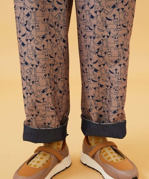 Jocomomola（ホコモモラ）の「Calle de Manuela Malasana アニマルプリントパンツ（その他パンツ・レディース・モカ/ブラック・42/40）」の20枚目の写真